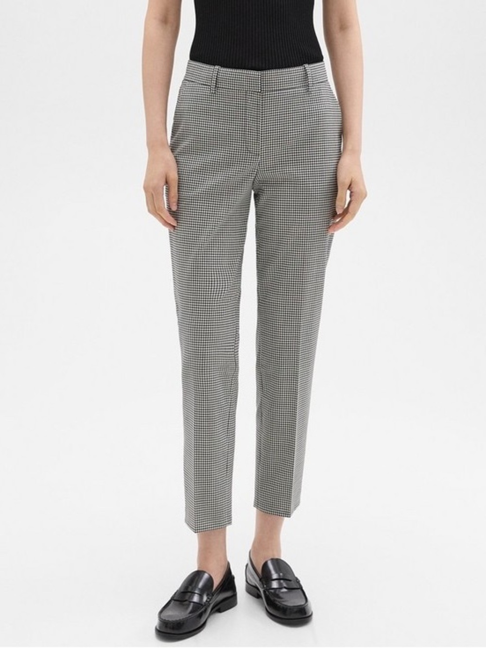 NWT Theory Treeca Pant in Plaid Stretch Wool Dress Pants | Women’s Size 8